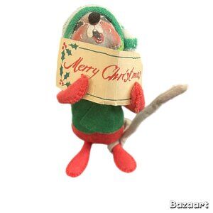 Christmas Mouse Annalee Caroling Holiday Figurine